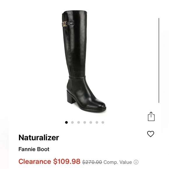 Naturalizer Fannie Leather Boots - Picture 2 of 3